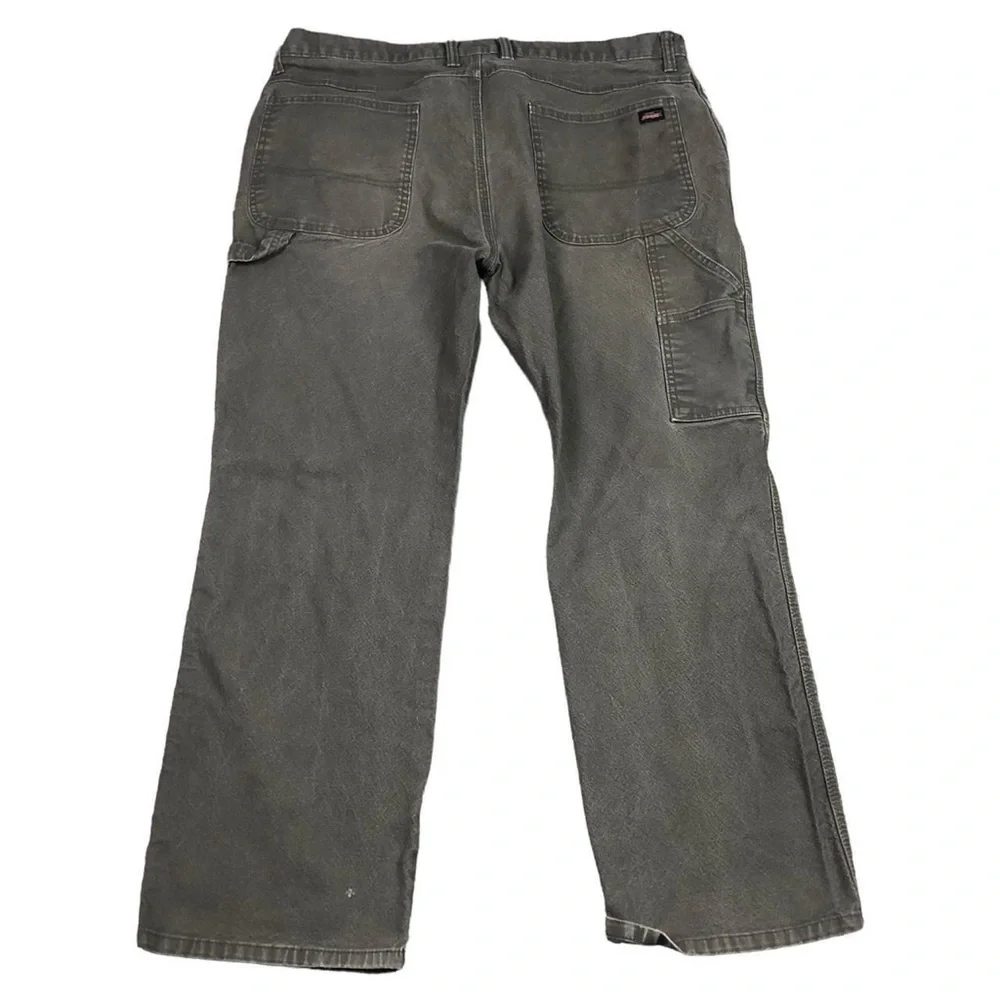 Dickies Vintage Olive Green Carpenter Stained Work Pants Men's 38x30